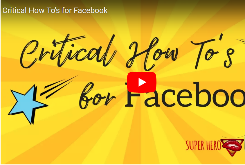 Critical How To's for Facebook